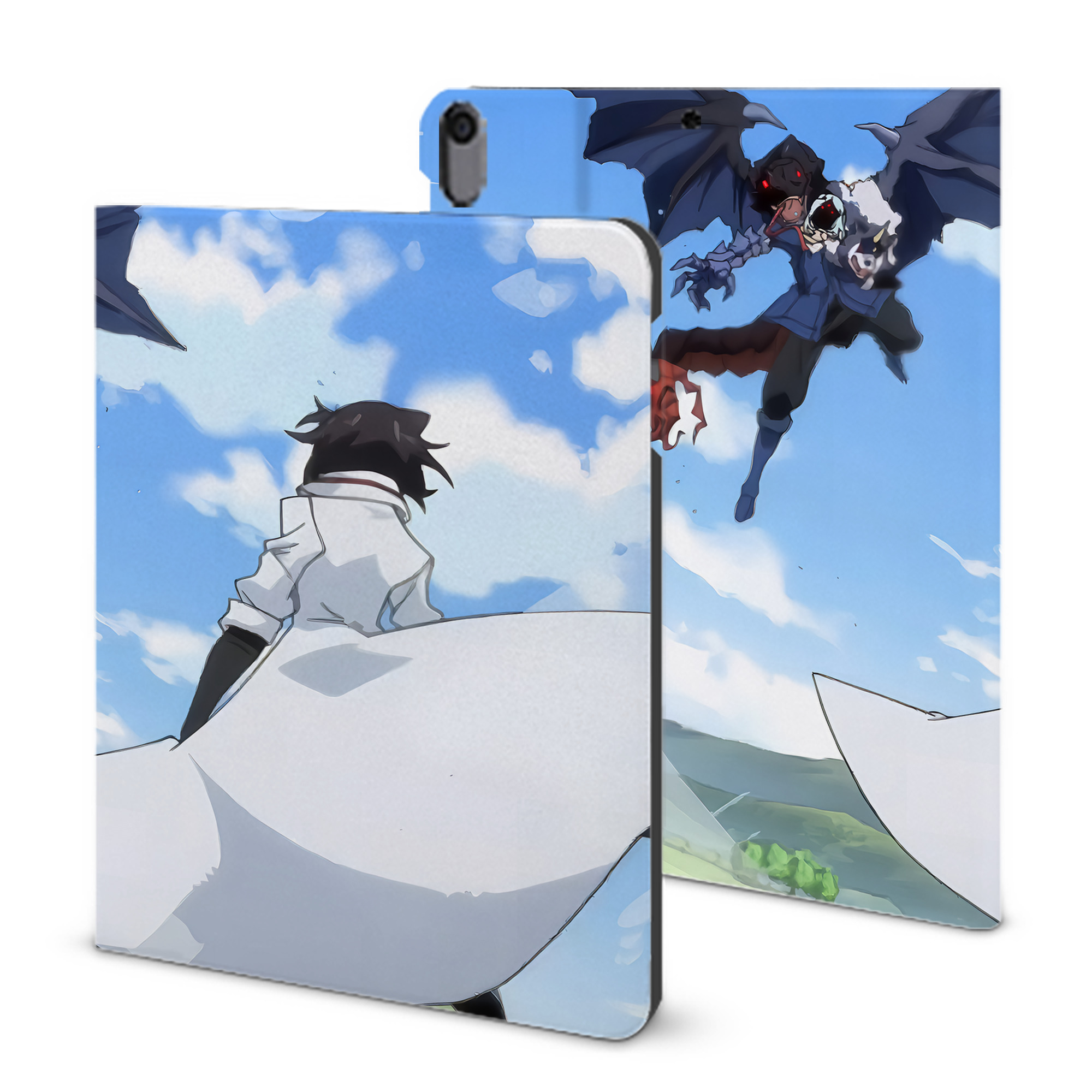 （画像用） 転スラ Regarding Reincarnated to Slime IPad ケース ブック型 PUレザー TPU 耐衝撃 軽量 薄型 ペン収納なし 全面保護 IPad 各モデル対応